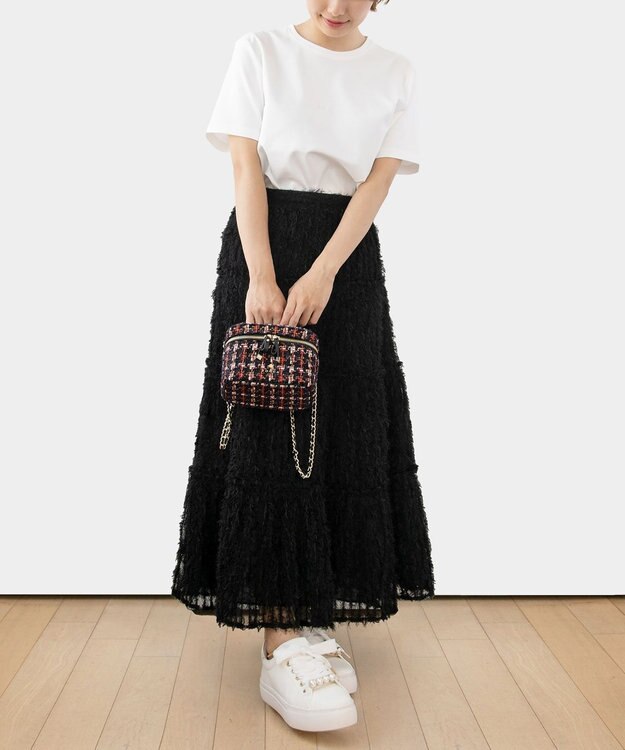 TOCCA 【ヨンアさんコラボ】PILA VANITY BAG ヴァニティ バッグ レッドツイード系