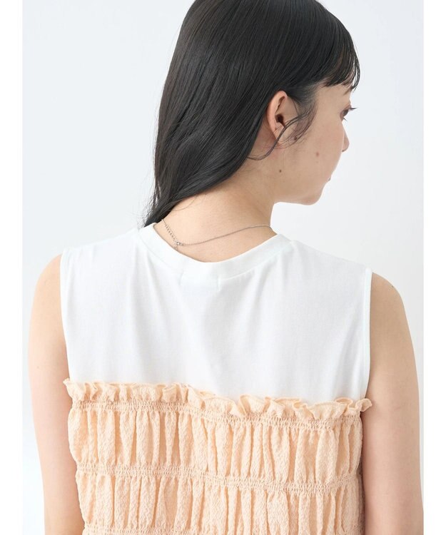 earth music&ecology ドッキングシャーリングプルオーバー Yellow