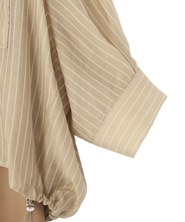 YECCA VECCA 【2点SET】ミリタリーシアーシャツセットキャミワンピース Beige