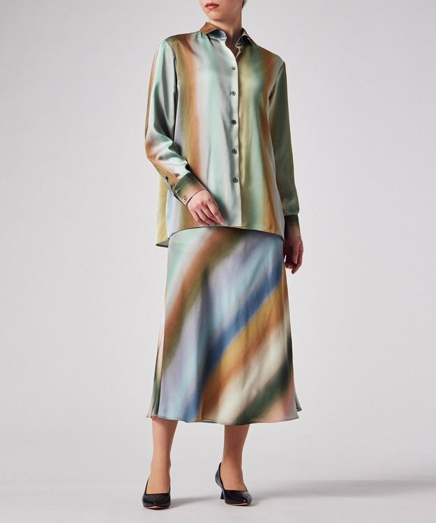 Paul Smith Smith Stripe フレアスカート マルチカラー