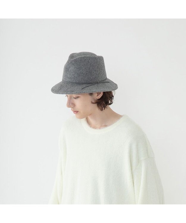 林八百吉商店 Jin no beat shi te cassie　ツバ広マニッシュバスクセラー 杢グレー