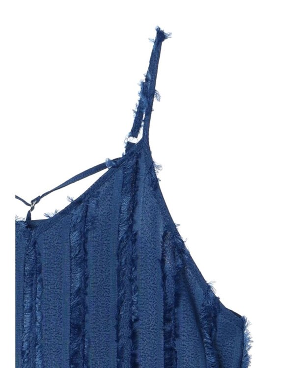 Green Parks フェザージャガードキャミワンピース Blue