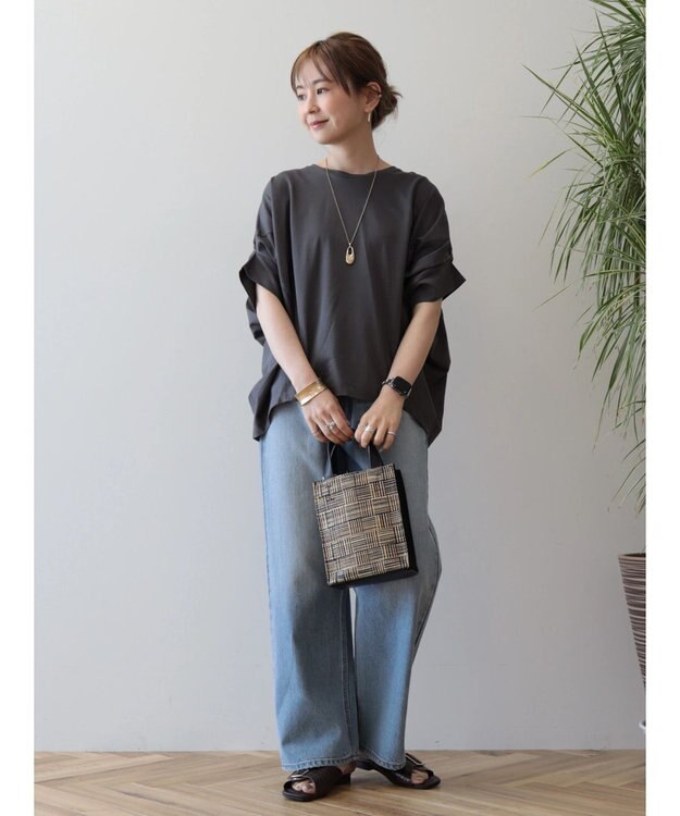 AMERICAN HOLIC ドルマン変形カットプルオーバー Charcoal Gray