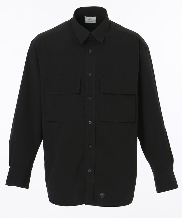 J.PRESS YORK STREET 【UNISEX】ストレッチピーチクロスワークシャツ ネイビー系