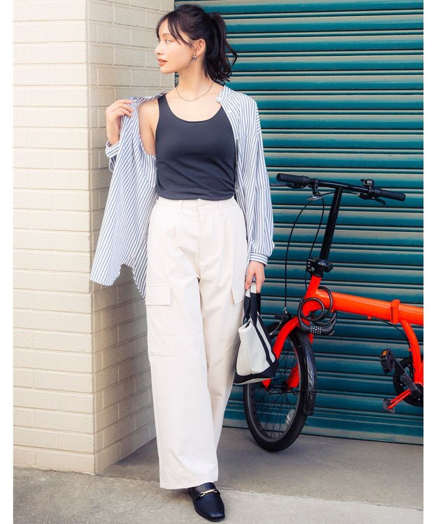 Wing カップ付きタンクトップ 綿混(身生地部) ラク きれいなバストシルエット 【シンクロブラトップ 綿混タイプ】 ブラトップ ET1132 ウイング／ワコール コン