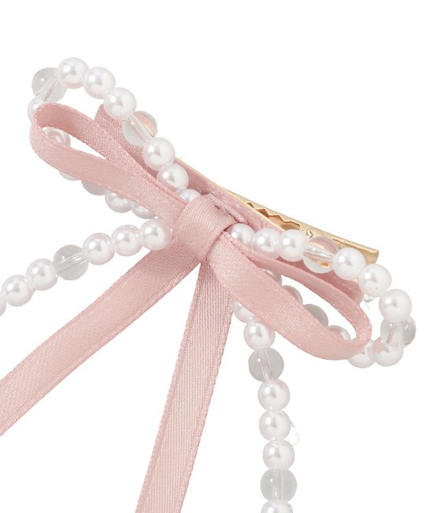 Maison de FLEUR パールリボンクリップＳＥＴ Pink