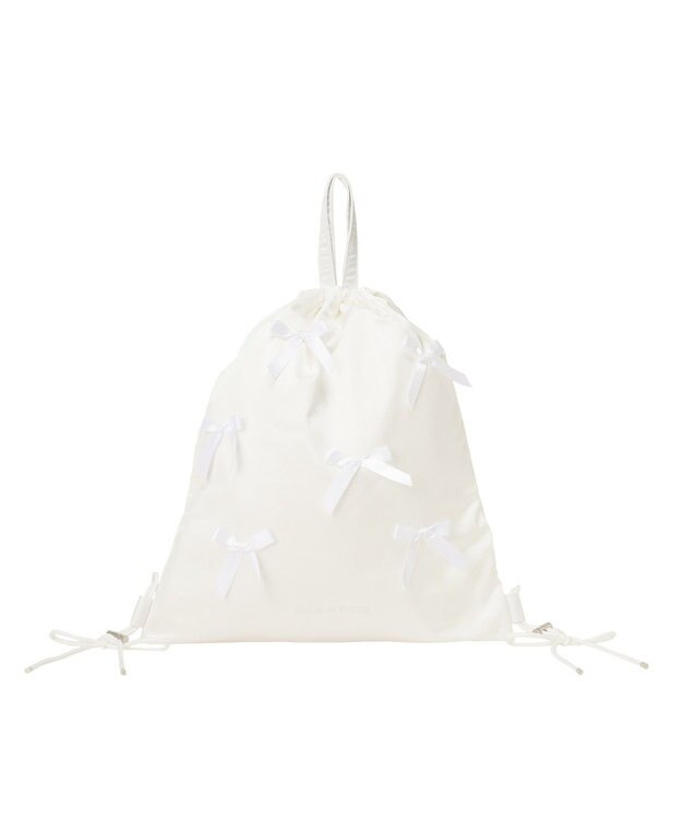 Maison de FLEUR リボンナップサック White