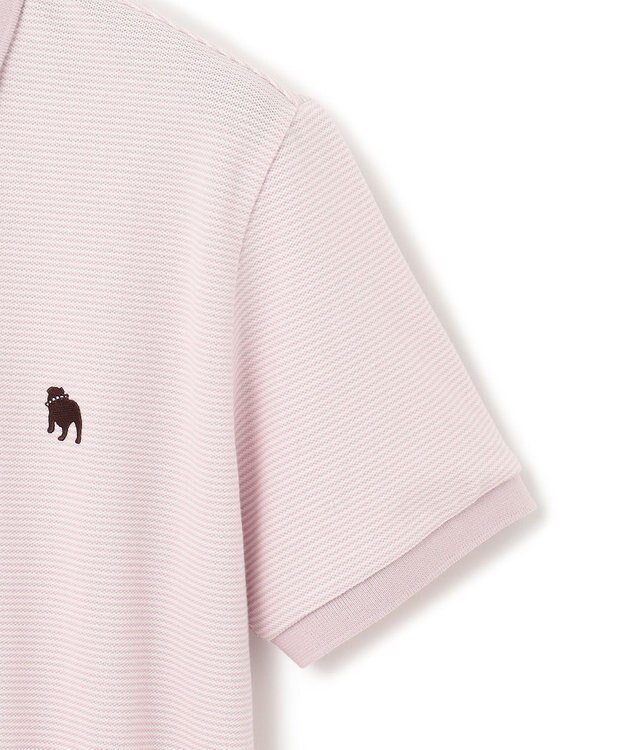 J.PRESS MEN 【大人気】アメリカンコットン鹿の子ボーダー バックブルポロシャツ ライラック系1