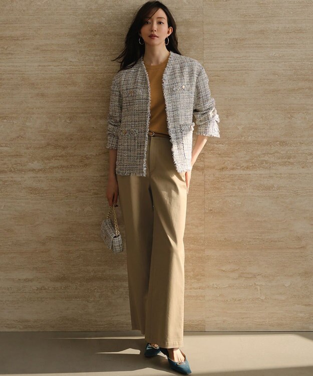 23区 【見上愛さん着用/Oggi掲載】オーバルバックル ベルト キャメル系