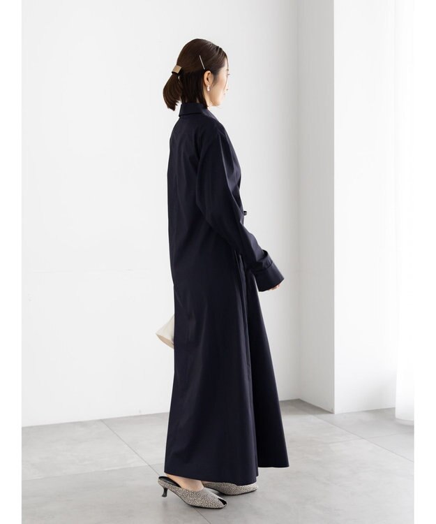 Te chichi サイドホックフロントジップワンピース ネイビー