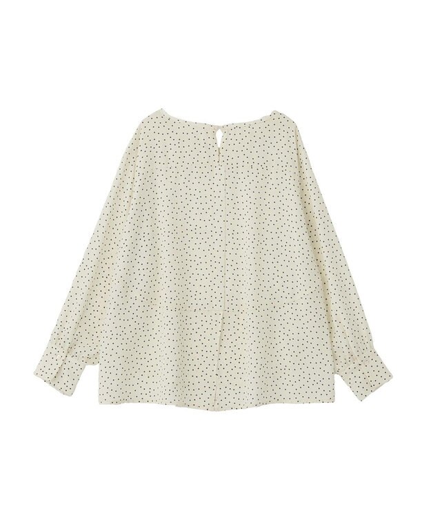 Green Parks ドットイージーケアバックスリットブラウス Dot