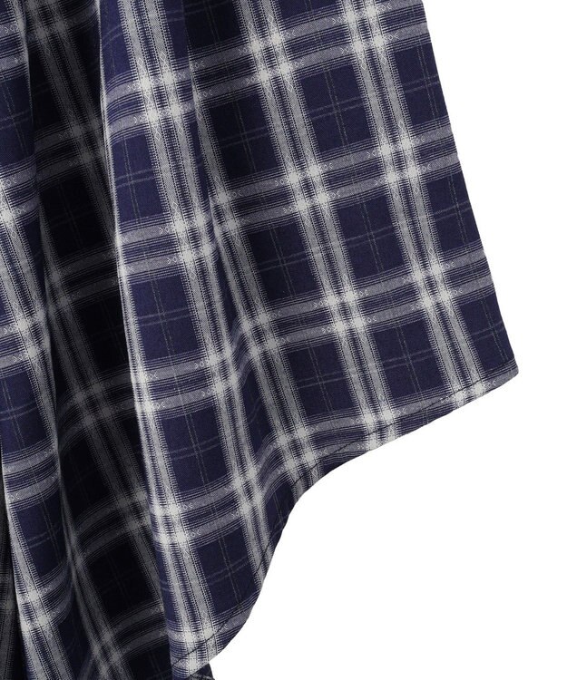 earth music&ecology イレヘムチェックシャツライクスカート Navy