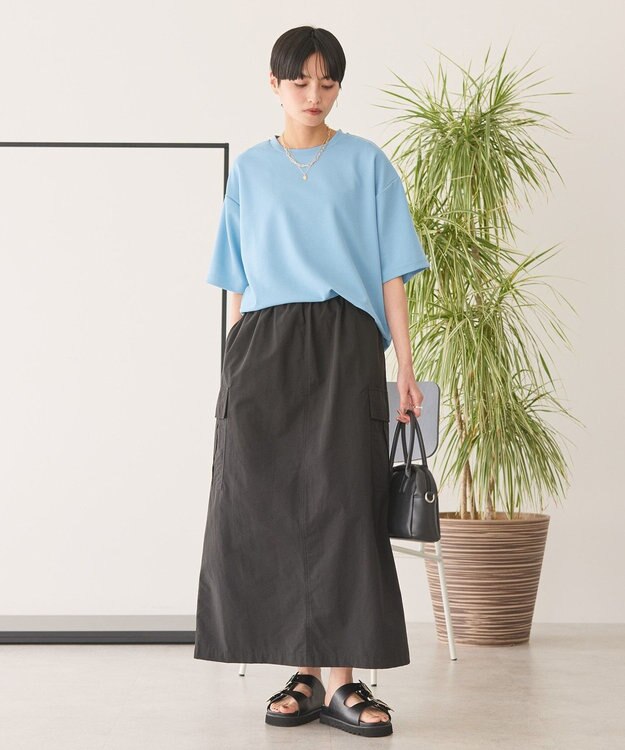 AMERICAN HOLIC ジョーゼットラウンドヘムトップス Light Blue