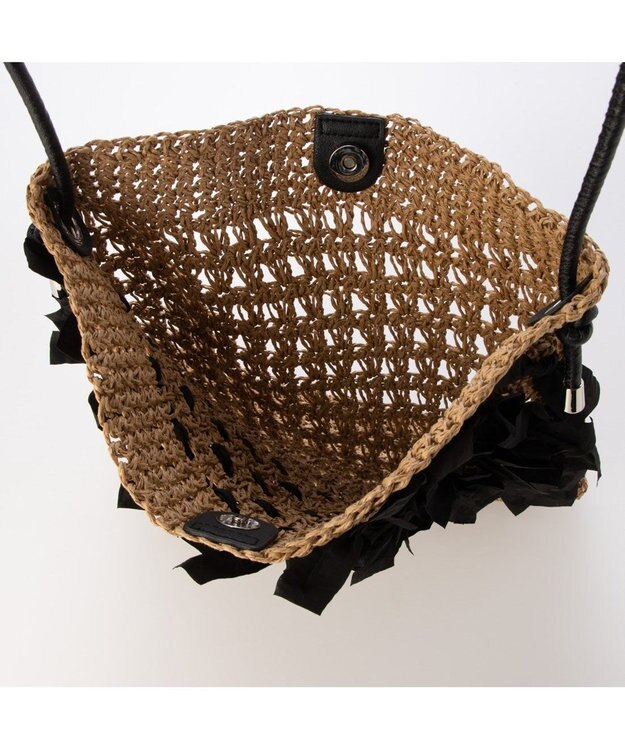 UNBILLION カシュカシュ cachecache / ペーパー手編みリボントート ブラック