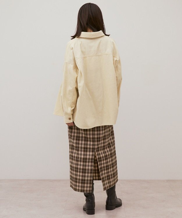 AMERICAN HOLIC コーデュロイCPOシャツジャケット Ivory