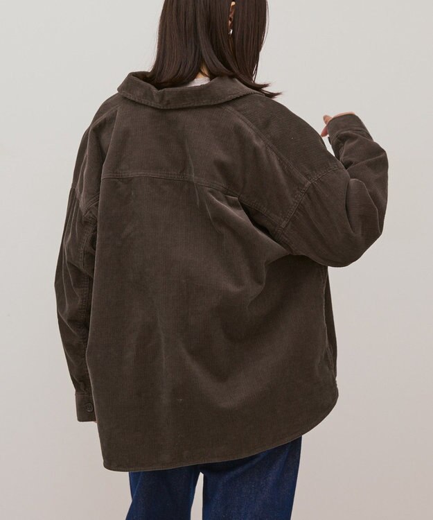 AMERICAN HOLIC コーデュロイCPOシャツジャケット Charcoal Gray