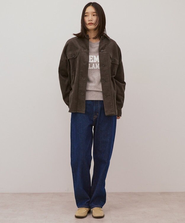 AMERICAN HOLIC コーデュロイCPOシャツジャケット Charcoal Gray