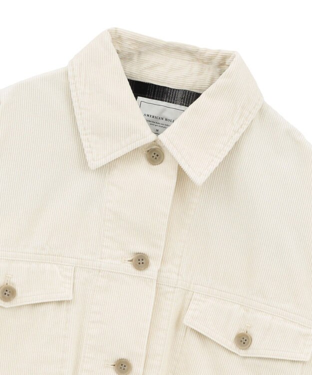 AMERICAN HOLIC コーデュロイCPOシャツジャケット Ivory
