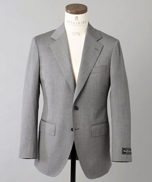 GOTAIRIKU 【御幸毛織】ニュージーランドメリノSuper120'sツイル スーツ グレー系1