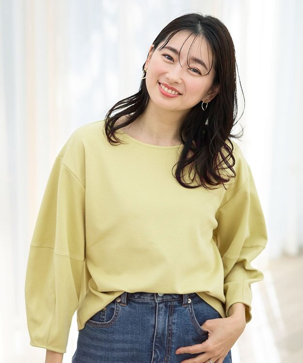 ANY L 【洗濯機可/5色展開】サカリバランタンスリーブプルオーバー グリーン