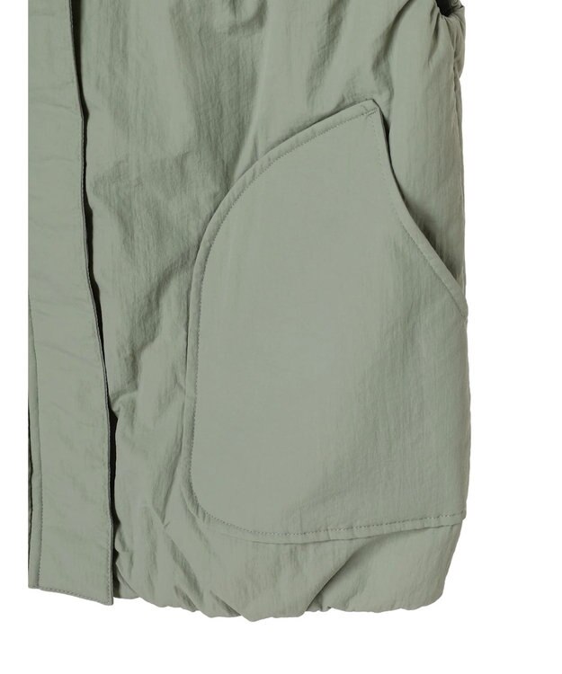 Green Parks 中わたスタンドカラーベスト Olive