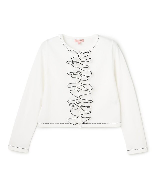 TOCCA FRILL UTOPIA カーディガン アイボリー系