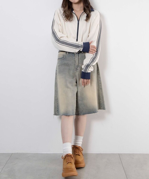 WEGO 厚底プラットフォームスニーカー キャメル