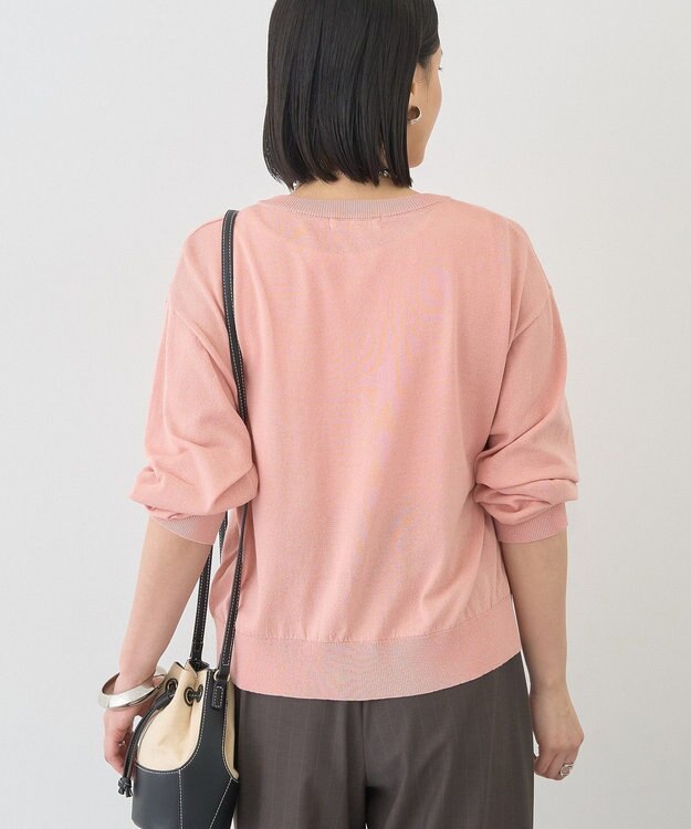 AMERICAN HOLIC 配色シアーカーディガン Pink