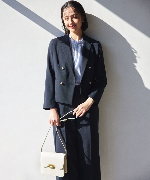 組曲 カールマイヤーハイネック ブラウス サックスブルー系1