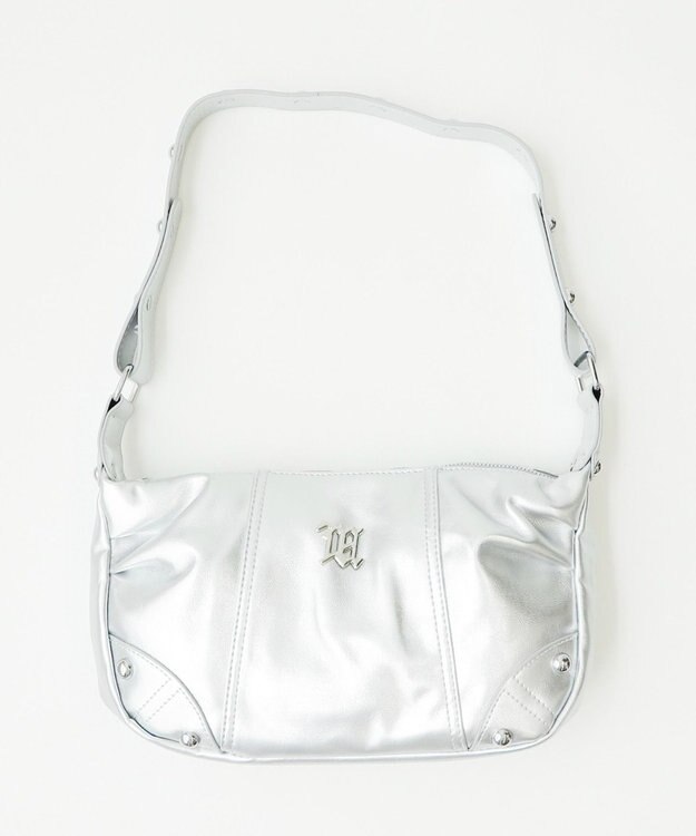 WEGO メタルパーツハーフムーンバッグ シルバー