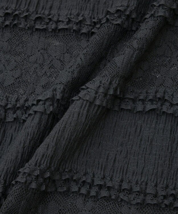 Green Parks ・ＳＵＧＡＲ　ＳＰＯＯＮ　フリルレースノースリーブ Black