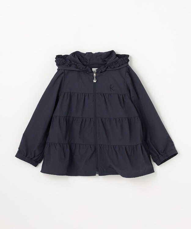 組曲 KIDS 【110-140㎝】 撥水ティアードマウンパ ネイビー