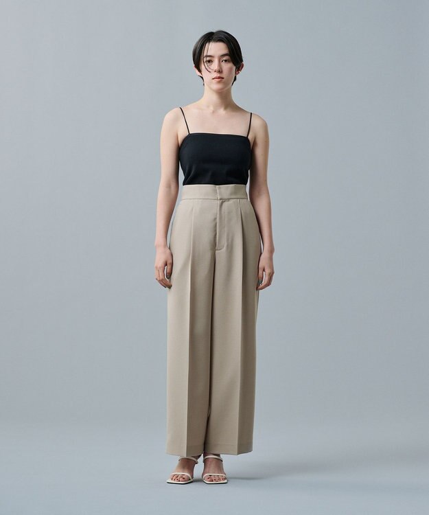 uncrave リブ キャミソール(カップ付き) ブラック