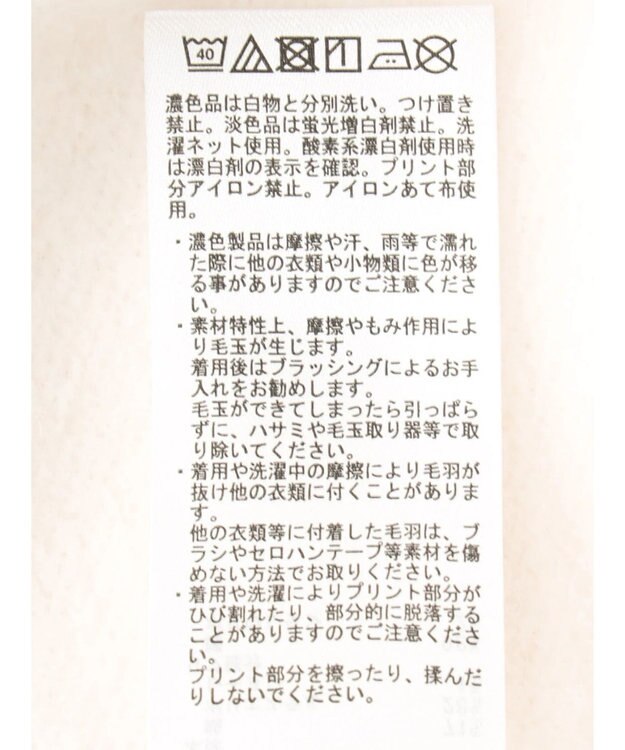 Green Parks ミッキーマウス・クラブ／アート裏起毛プルオーバー Light Beige