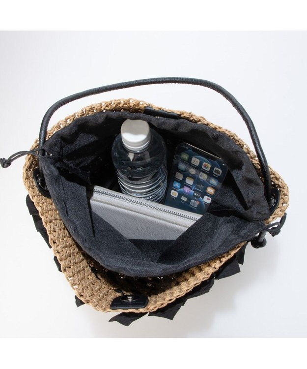 UNBILLION カシュカシュ cachecache / ペーパー手編みリボントート ブラック