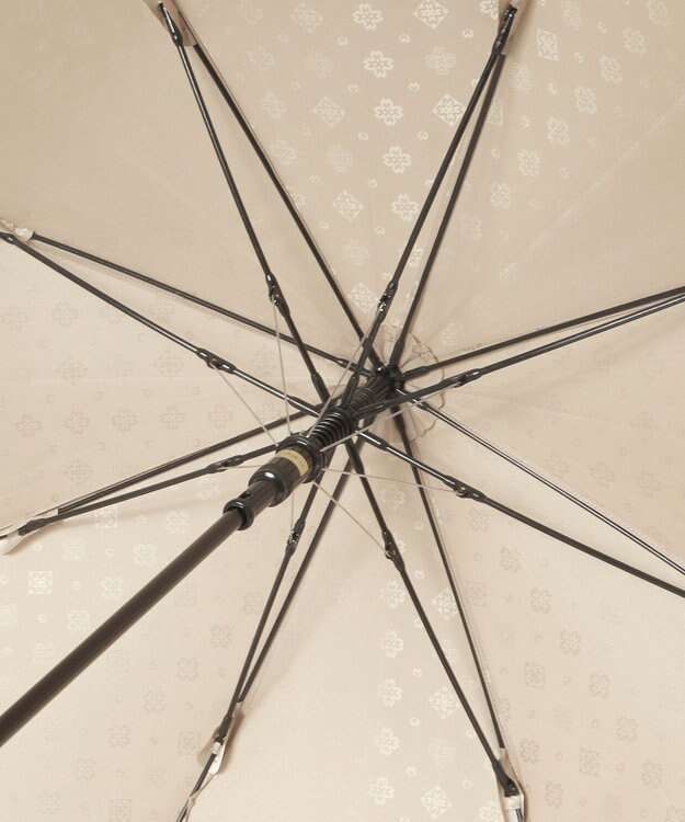 MOONBAT LANVIN en Bleu 長傘 ジャカード×パイピング ベージュ