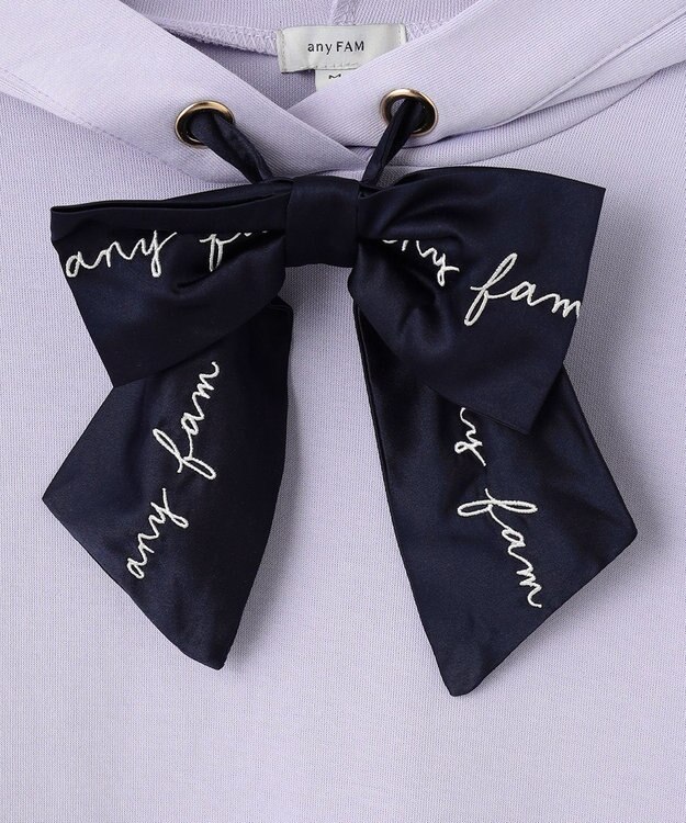 ANY KIDS フード付き ダンボール トレーナー サックスブルー