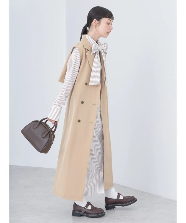 earth music&ecology ロングジレンチ Beige