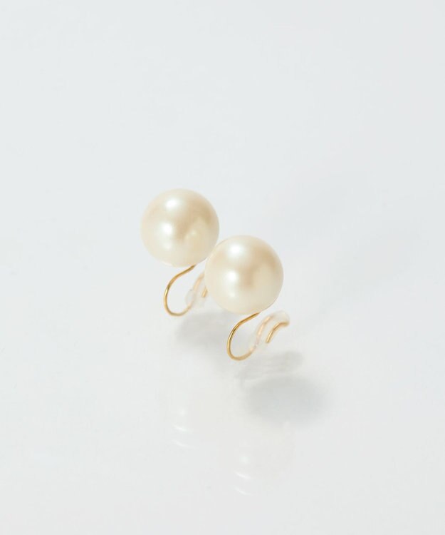 Phoebe 【痛くないシリーズ/金属アレルギー対応】パールリウムライトフィットイヤリング/一粒パール ホワイト