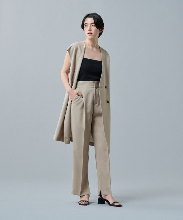 uncrave リブ キャミソール(カップ付き) ブラック