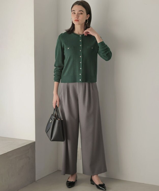 組曲 シュットクロスワイド パンツ グレー系