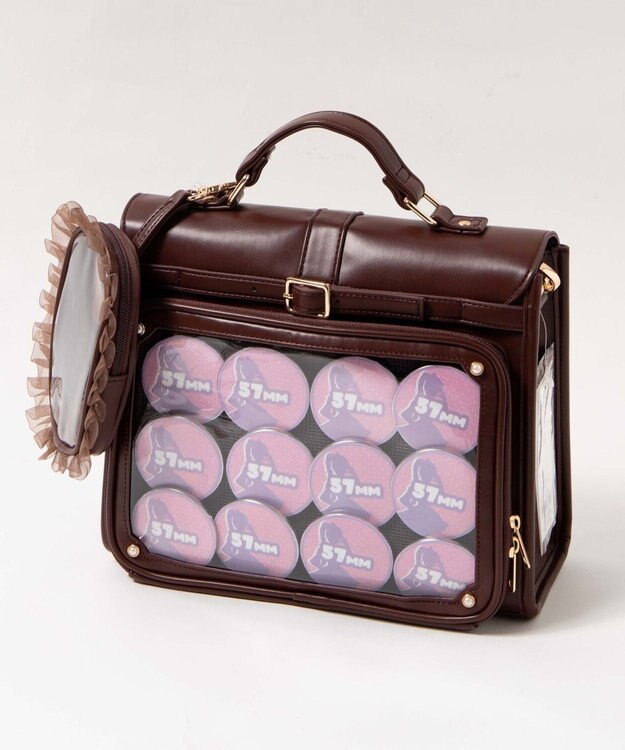 WEGO 【痛バ＆推し活グッズ】レターフラップ痛ショルダー ブラウン