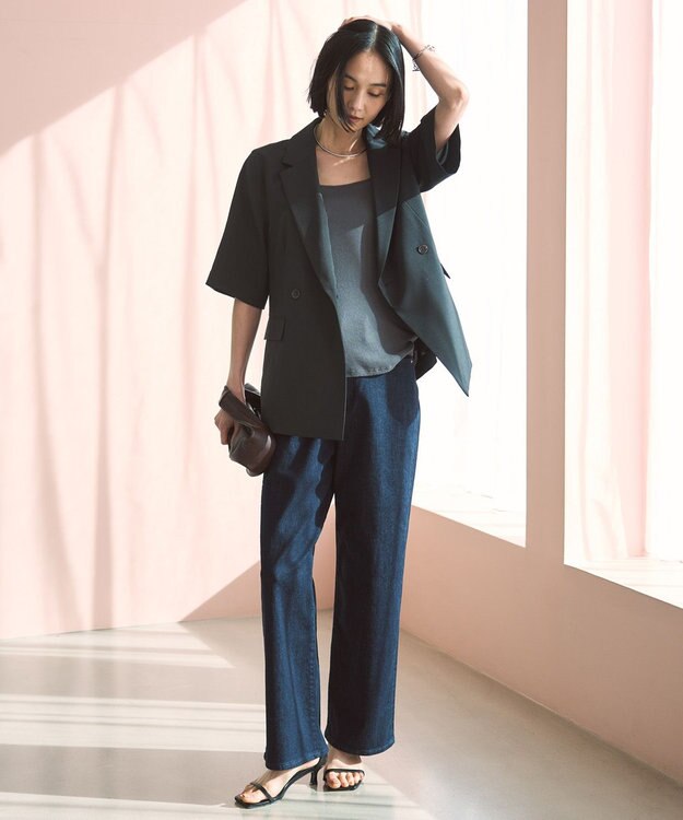 UNFILO TENNEN TOUCH ハーフスリーブジャケット ブラック