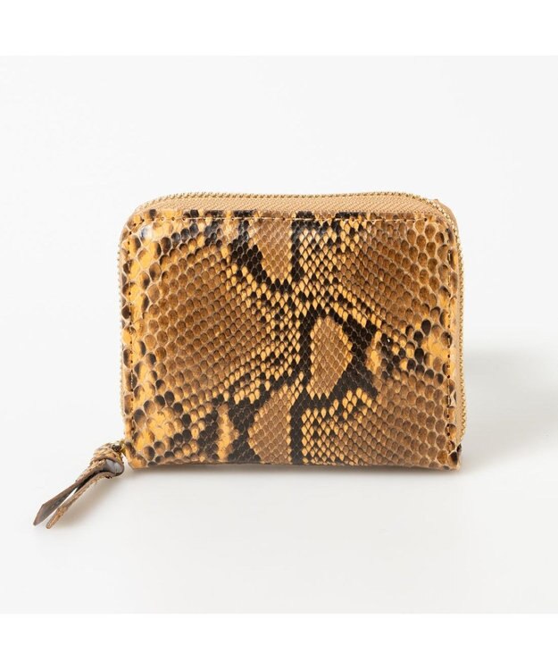 UNBILLION ペルケ perche / ダイヤモンドパイソン・ジャバラカートウォレット オレンジ