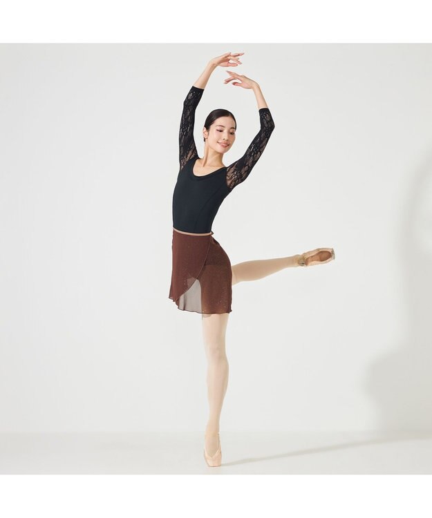 Chacott ロングスリーブレオタード ブラック