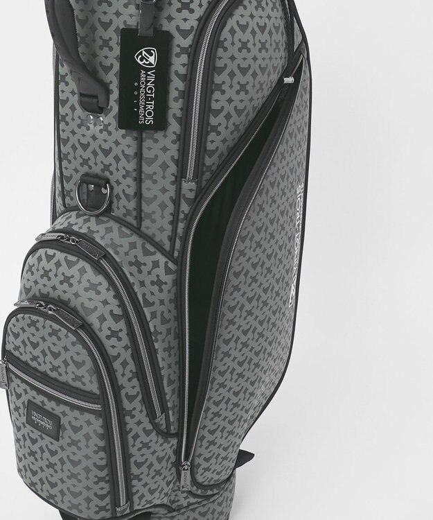 23区GOLF 【UNISEX】モノグラムライトキャディバッグ　ベテランゴルファーにもおすすめなモダンデザイン ブラック系5