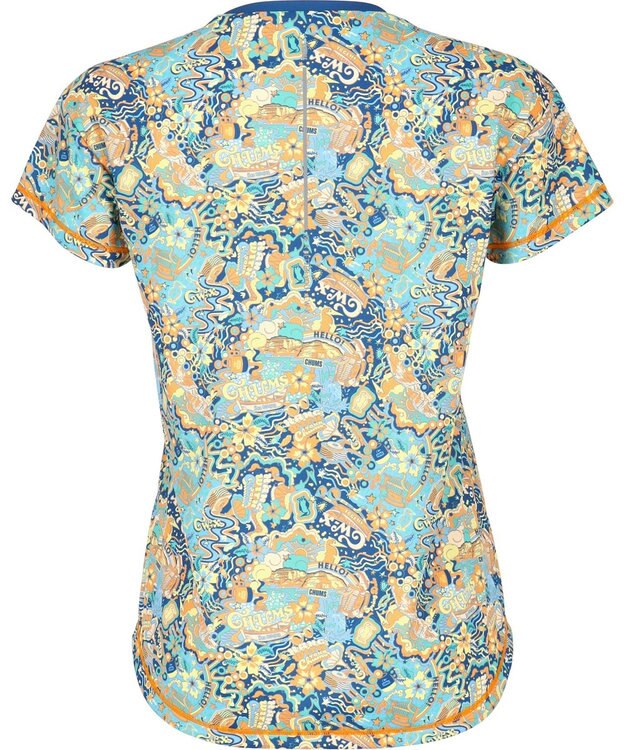 CW-X 【WOMEN】 CW-X 【CHUMS (チャムス)コラボ】 レディーストップス 薄軽ランニングシャツ 吸汗速乾(本体) UVカット率90％以上(本体) 3分袖 半袖 レディース LNY510 /ワコール ブルー