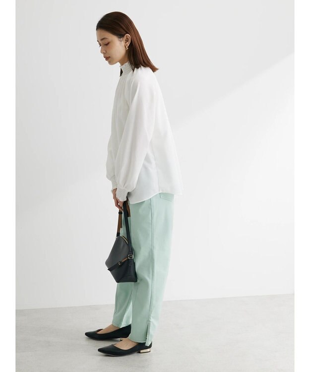 Green Parks ・ＥＬＥＮＣＡＲＥ　ＤＵＥ　シャーリングカラーブラウス Off White