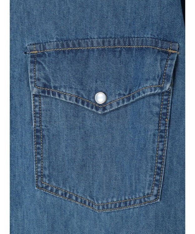 Green Parks ・ＳＵＧＡＲ　ＳＰＯＯＮ　デニムウエスタンワンピース Light Indigo