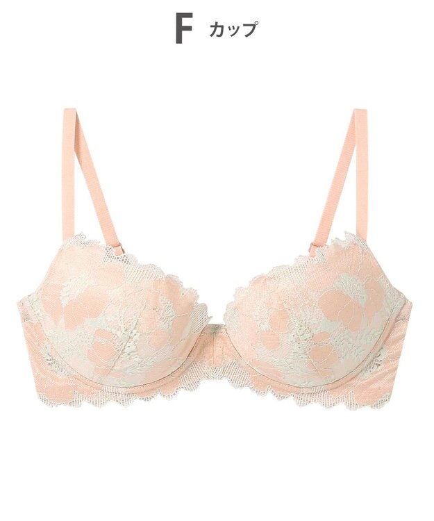 AMPHI ノンワイヤーブラ 谷間メイク ボリュームアップ Aカップあり 【BRAGENIC ブラジェニック プラスタイプ】 ブラジャー ブラ ワイヤレス BMI451 アンフィ／ワコール シェルベージュ